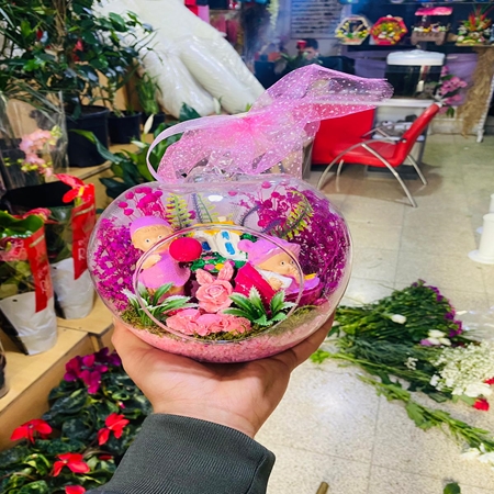 Yeni doğan bebek teraryum tüllü
